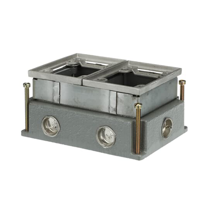 2-G FLUSH FLR-BX HUB3/4IN W/AL TRIM