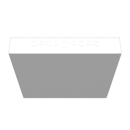 24X4X24 Screw Cover Type 1 UL Steel KOs Gray Cover w/Teardrop Slots Holes In Back