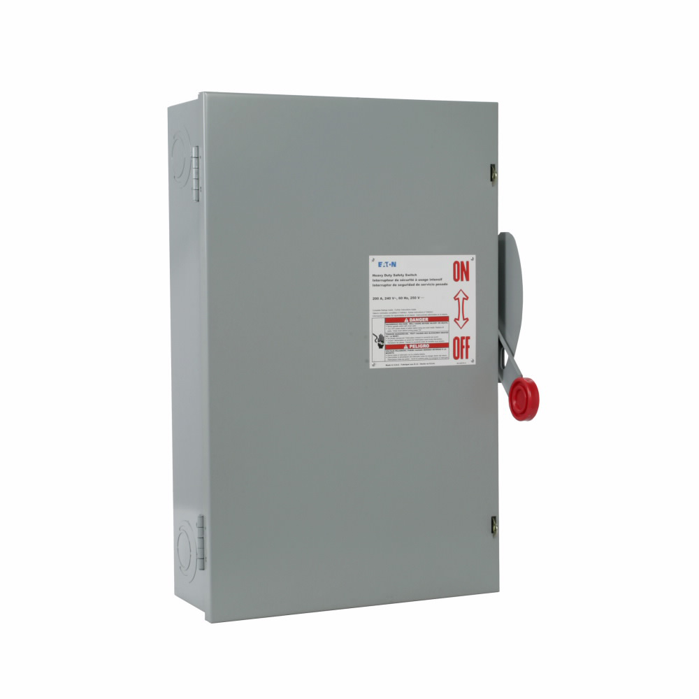 4 Wire 3 Pole Fusible K Series General-Duty Safety Switch, 200 Amp