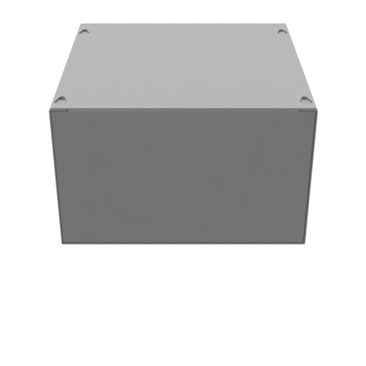 10x6x10 Screw Cover Type 1 UL Steel No KO Gray Cover w/Teardrop Slots Holes In Back
