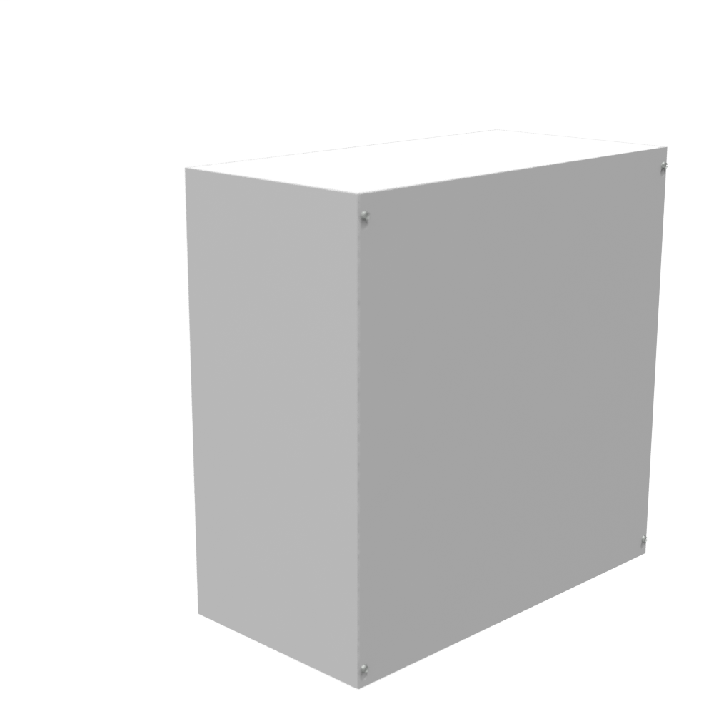 24X12x24 Screw Cover Type 1 UL Steel No KO Gray Cover w/Teardrop Slots Holes In Back
