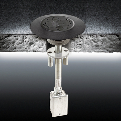 2x2 Flush Duplex Series, Complete Unit, Black