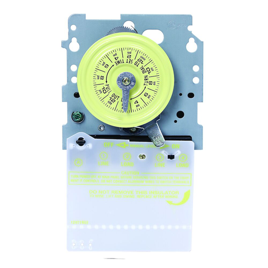 24-Hour 208-277V Mechanical Time Switch, DPST, Mechanism Only
