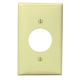 1-Gang Single 1.406 Outlet/Receptacle, Standard Size, Thermoplastic Nylon, Ivory