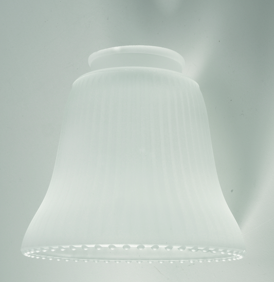 2 1/4" Glass- Frosted Ribbed Bell