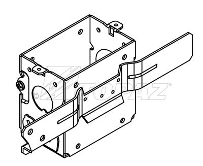 3" X 2" Gangable Switch Boxes 2-3/4" Deep 1/2" KO with MC Clamps & FL Bracket