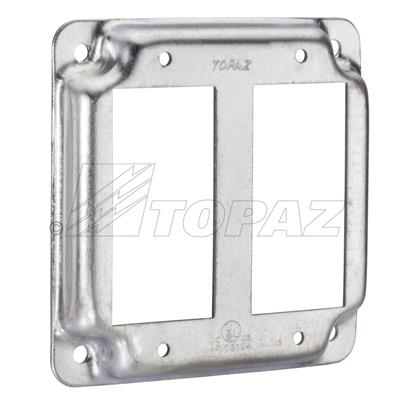 4" Square Industrial Covers (2)GFI Raised 5/8"