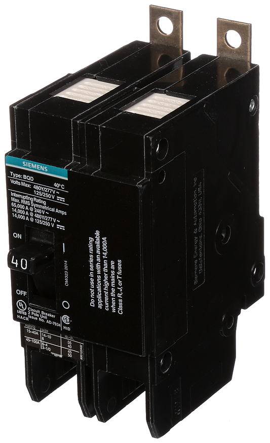 BREAKER BQD 2P 40A 480VAC 14KA