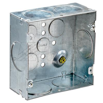 4-11/16" Square Welded Box 2-1/8" DP 1-1/4" KO