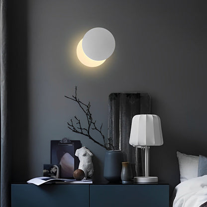 [Open-Box]360° Rotatable Round LED Modern Wall Lamp Decorative Wall Sconce Lighting