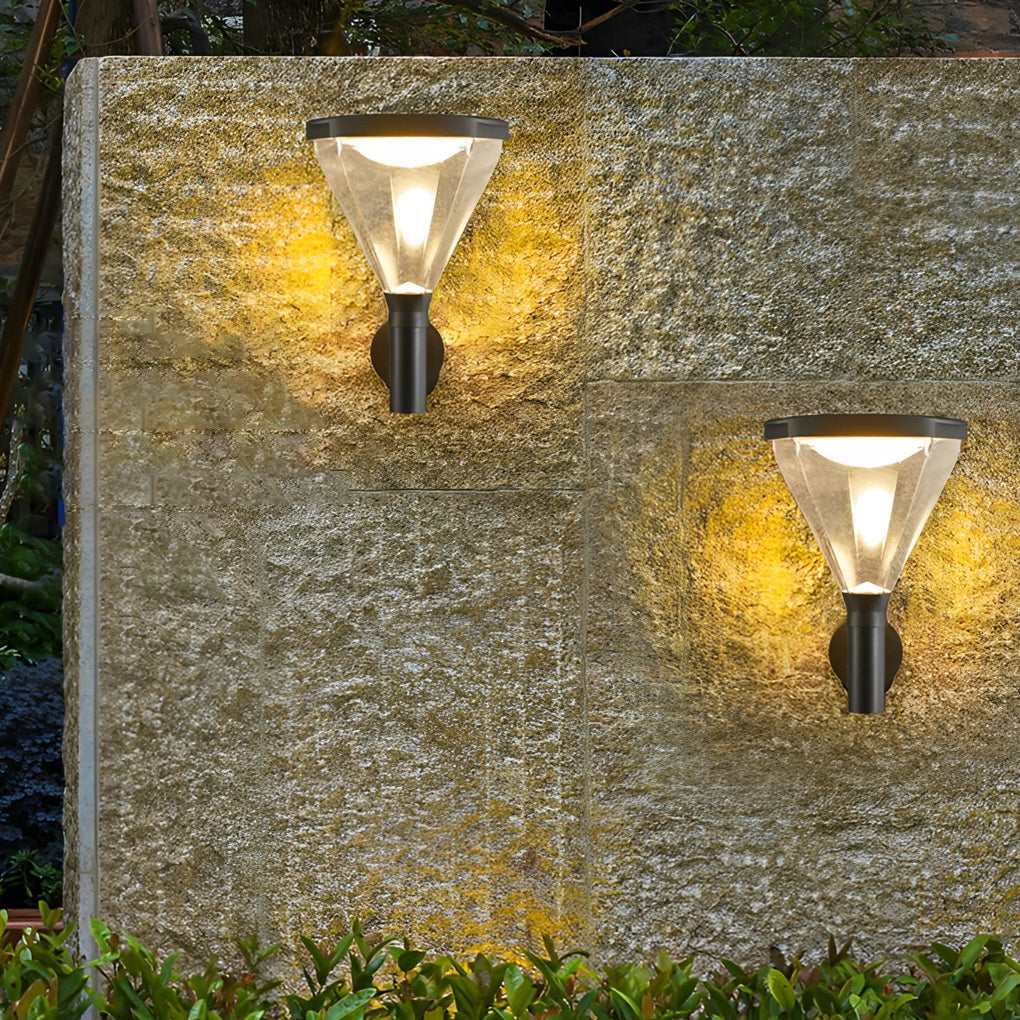 Waterproof LED Black Modern Solar Outdoor Wall Lights Wall Lamp