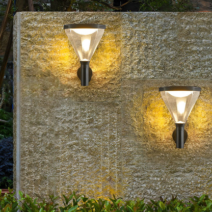 Waterproof LED Black Modern Solar Outdoor Wall Lights Wall Lamp