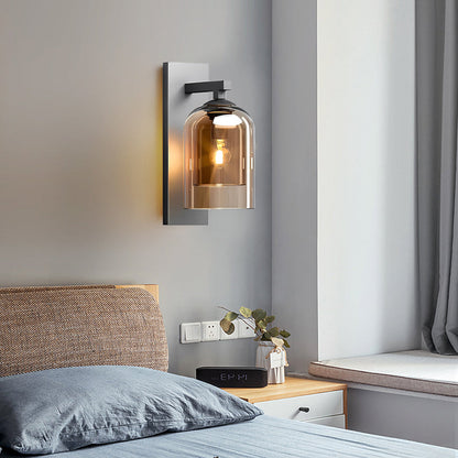 [Open-Box]Double-layer Glass Lampshade Nordic Minimalist Wall Lamp Wall Sconce Lighting