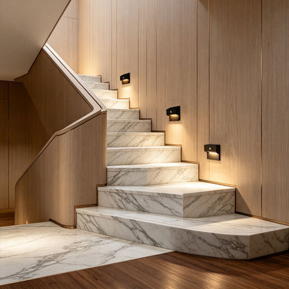 【4 PCS】LED Lights for Steps Waterproof Wall Corner Light