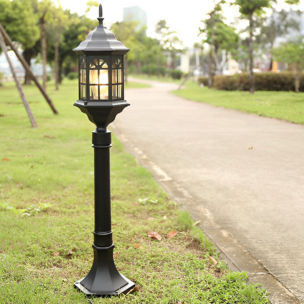 [Open-Box] Elegant Slim Post LED Outdoor Post Lights Black/Bronze Pathway Lamps