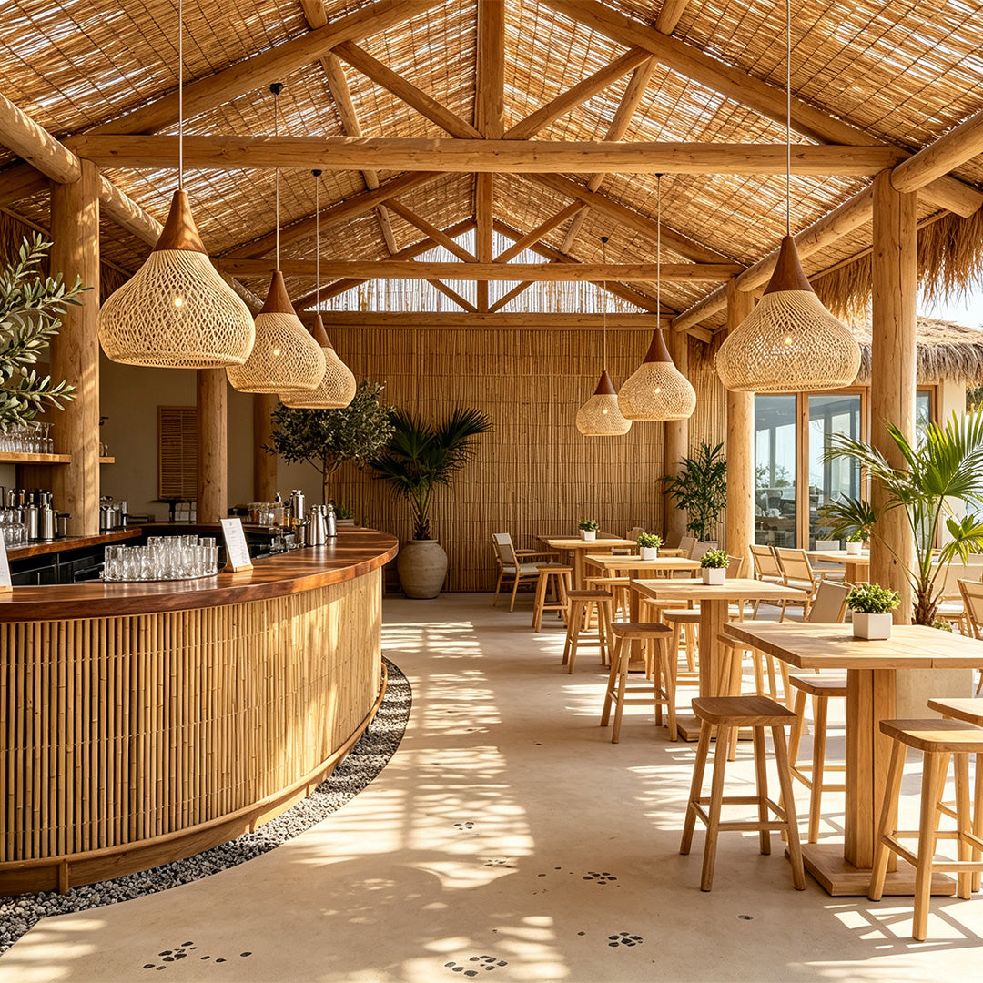 Woven Light Pendants Wabi-Sabi Rattan Ceiling Light