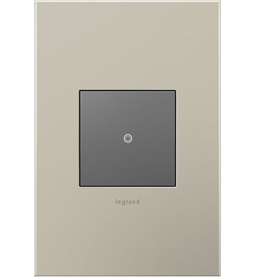adorne® Satin Nickel 1-Gang Screwless Wall Plate