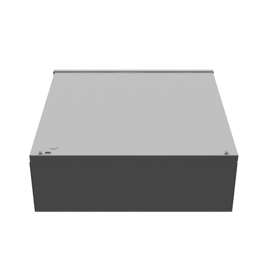 18x6x18 Screw Cover Type 3R UL Listed Steel No Knockouts ANSI 61 Gray Quad D Knockout For Lock Emboss Mounting Holes In Back