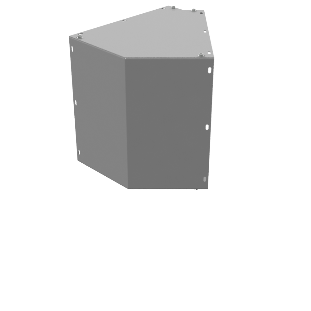 13.469x12x11.781 Wireway Elbow 45 Side Wall Access ANSI 61 Gray Steel
