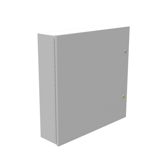 24X6x24 Hinge Cover Type 1 UL Listed Steel No Knockouts ANSI 61 Gray Continuous Hinge Slotted Quarter Turn Latch