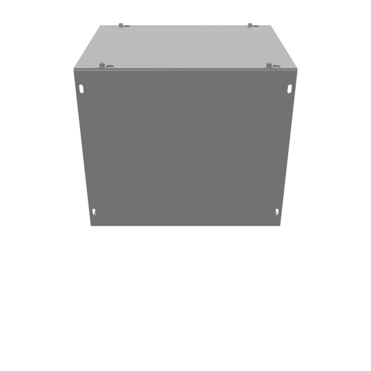 10x12x10 Screw Cover Wireway Type 1 UL Listed Steel Knockouts ANSI 61 Gray