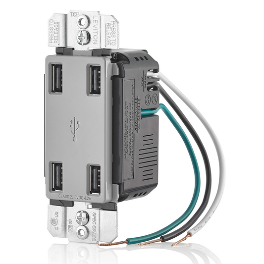 4.2A 4-Port USB Type-A Wall Outlet Charger
