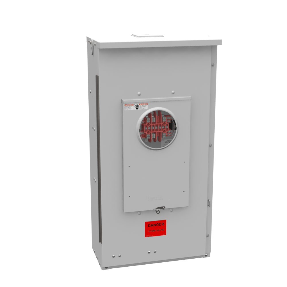13 Terminal Ringless Large Closing Plate Test Switch Prewired 200-400 Ampere Painted Steel Single Front Piano Hinge Cover Hasp Current Transformer Mounting Included 277-480 Volt