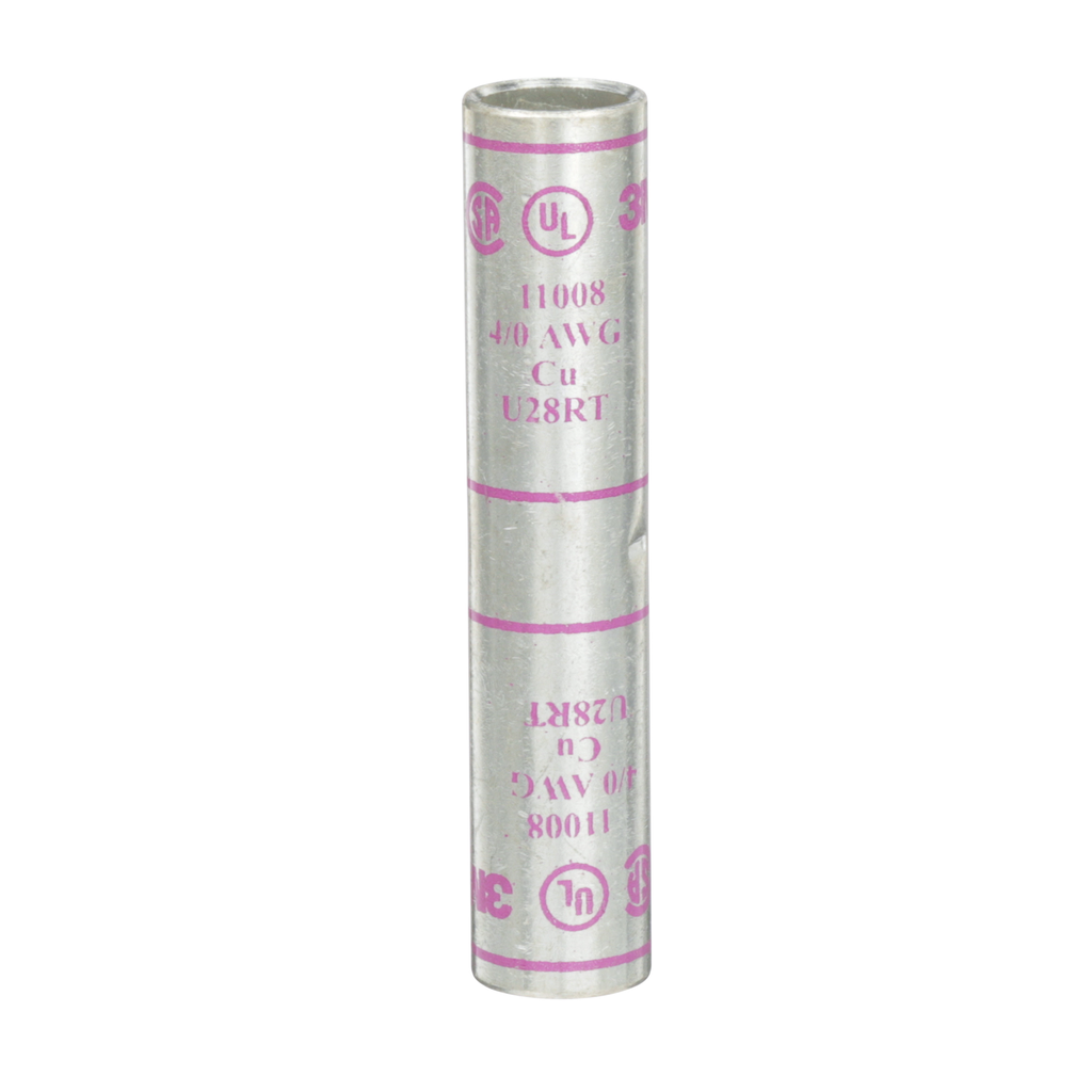 3M Scotchlok Copper Long-Barrel Connector 11008, up to 35 kV, 4/0 AWG, Purple, 10/Case