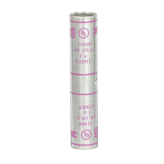 3M Scotchlok Copper Long-Barrel Connector 11008, up to 35 kV, 4/0 AWG, Purple, 10/Case