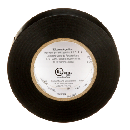 3M Temflex Vinyl Electrical Tape 165, Black, 3/4 in x 60 ft x .006 in, 100 Rolls/Case