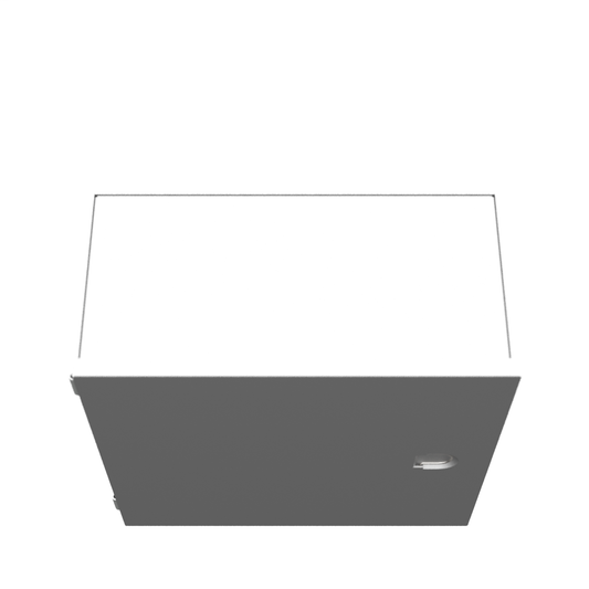 12x6x12 Hinge Cover Type 1 UL Listed Steel No Knockouts No Paint Formed Hinges Mounting Holes In Back Flush Pull Ring
