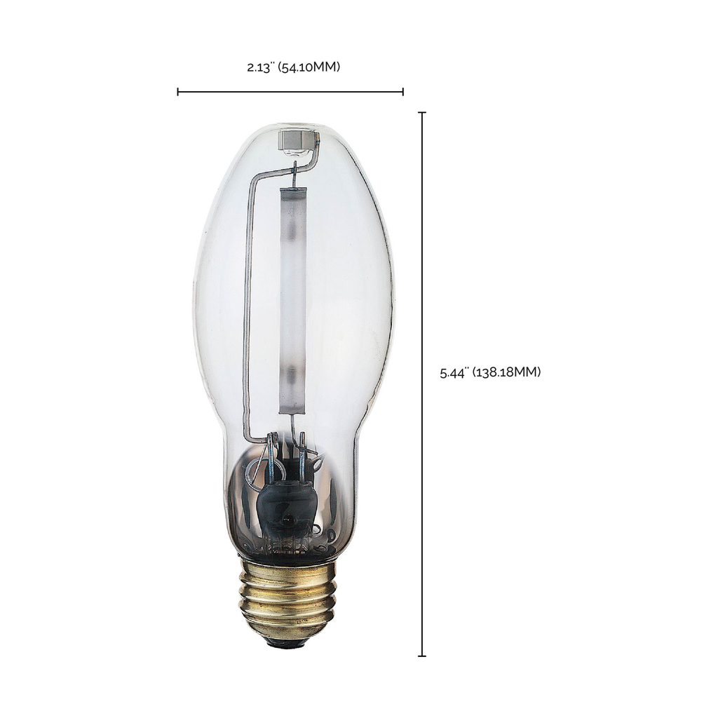 70 Watt; High Pressure Sodium HID; Medium base; ED17; Clear; 22 CRI; 2100K