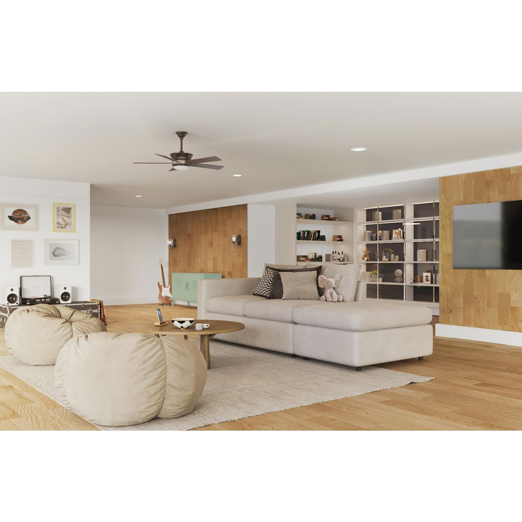 54" Graphite 5 Blade Fan w/ LED Light