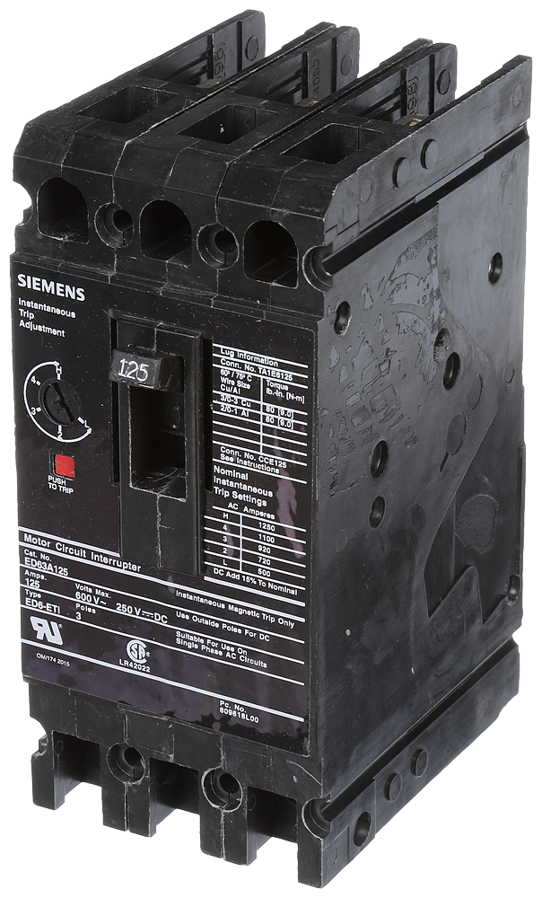 BRKR ED6 ETI-STD 3P 125A