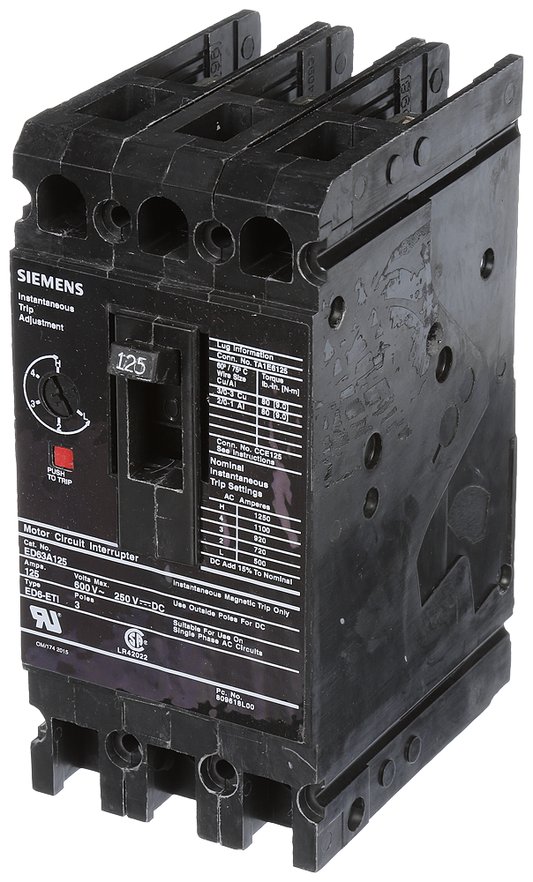 BRKR ED6 ETI-STD 3P 125A