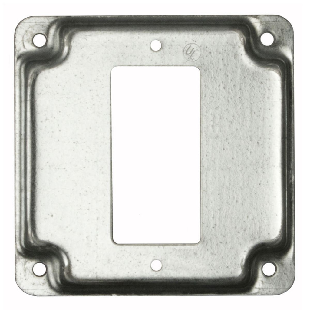 4 in. Square Exposed Work Cover, 1-GFCI