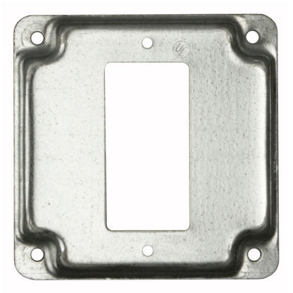 4 in. Square Exposed Work Cover, 1-GFCI