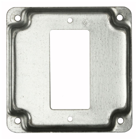 4 in. Square Exposed Work Cover, 1-GFCI