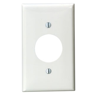 1-Gang Single 1.406 Outlet/Receptacle, Standard Size, Thermoplastic Nylon, White