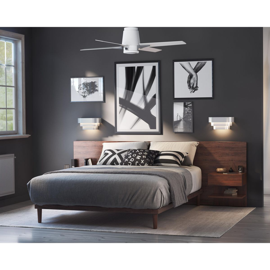 52" Four-Blade Satin white ceiling fan