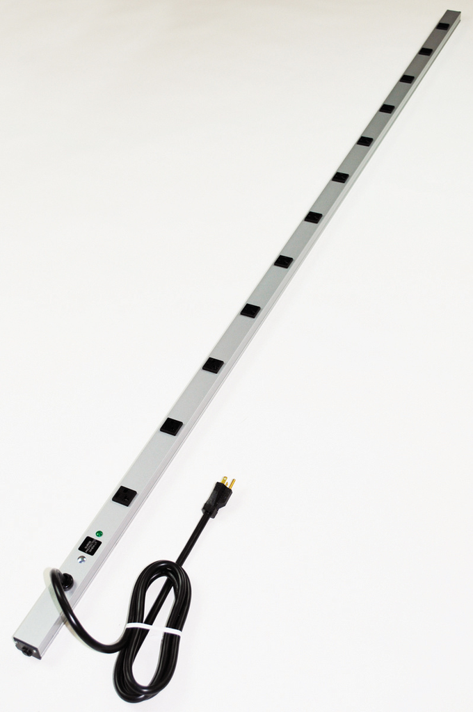 CabinetMate Plug-In Outlet Center Unit / 120V/20A / 77" long / 12 O/L / 6' cord / Computer Grade Surge