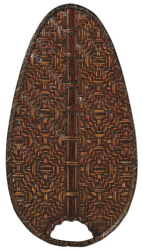 18" CARUSO BLADE: NARROW OVAL BAMBOO, ANTIQUE - SET