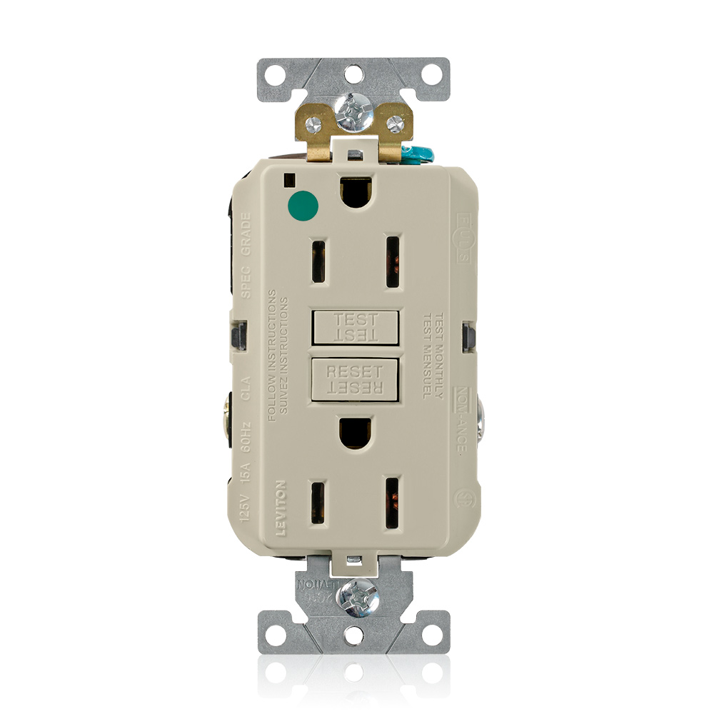 15 Amp SmartlockPro® GFCI Receptacle/Outlet, Hospital Grade