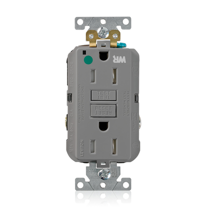 15 Amp SmartlockPro® GFCI Receptacle/Outlet, Hospital Grade, Weather and Tamper-Resistant