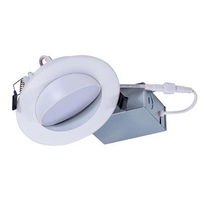 4" Gimbal CCT Selectable LED Slim Fit Recessed Downlight, 11W