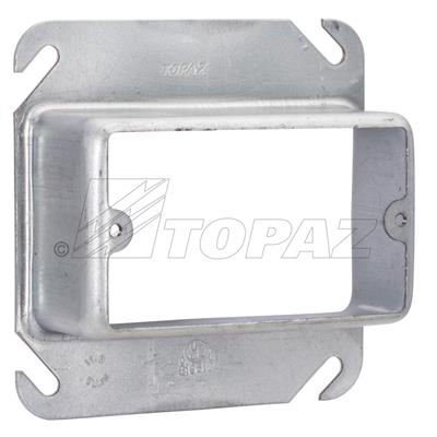 4" Square Single Gang Device Rings Raised 1-1/2"