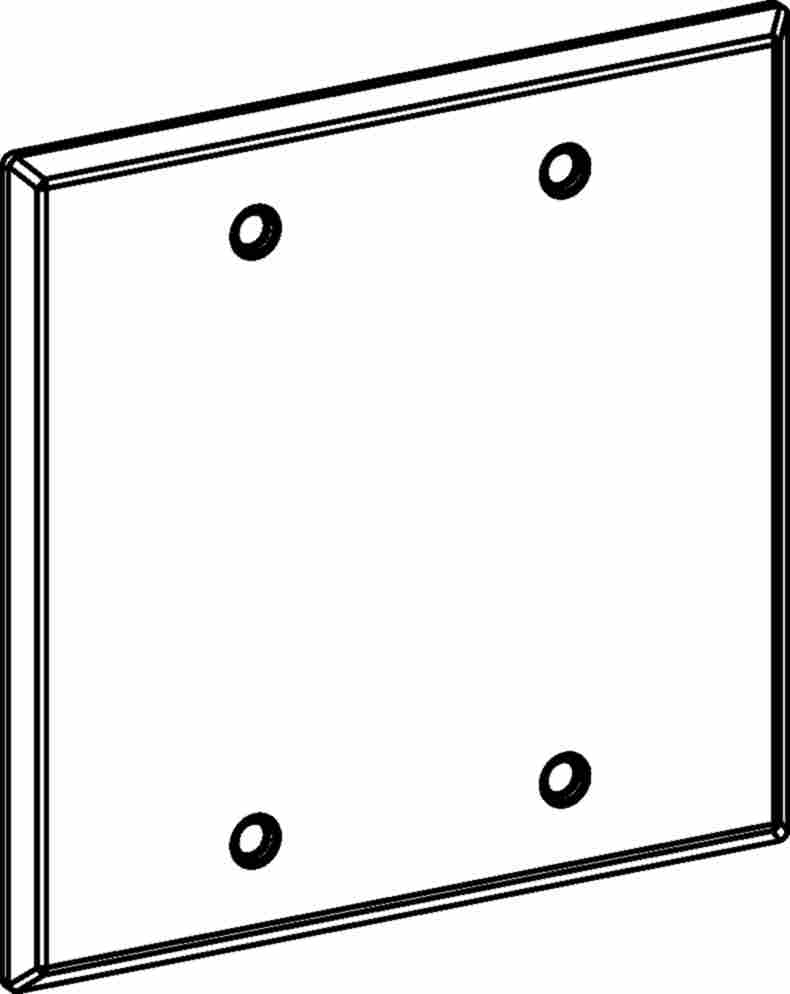 2-GANG WEATHERPROOF BLANK DEVICE COVER, DEVICE MOUNT - GRAY