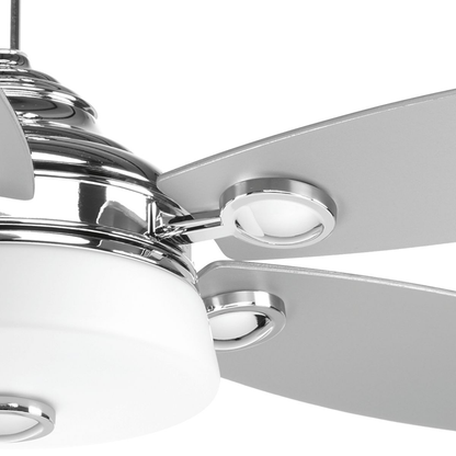 54" 5 Blade Fan w/ LED Light in Polished Chrome