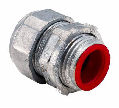 1/2" Zinc Die Cast Compression Type Connector with Insulated Throat