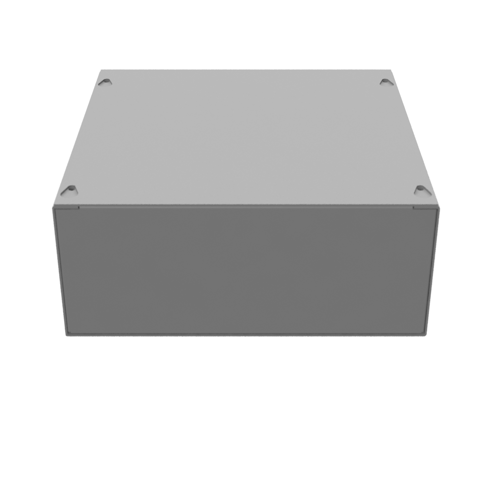 10x4X10 Screw Cover Type 1 UL Steel No KO Gray Cover w/Teardrop Slots Holes In Back